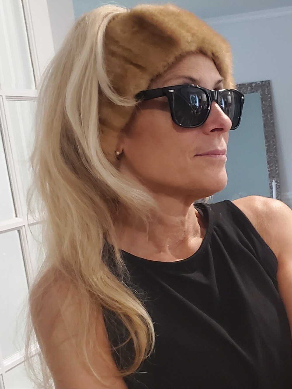 Mink Fur Headband Neck Warmer Scarf
